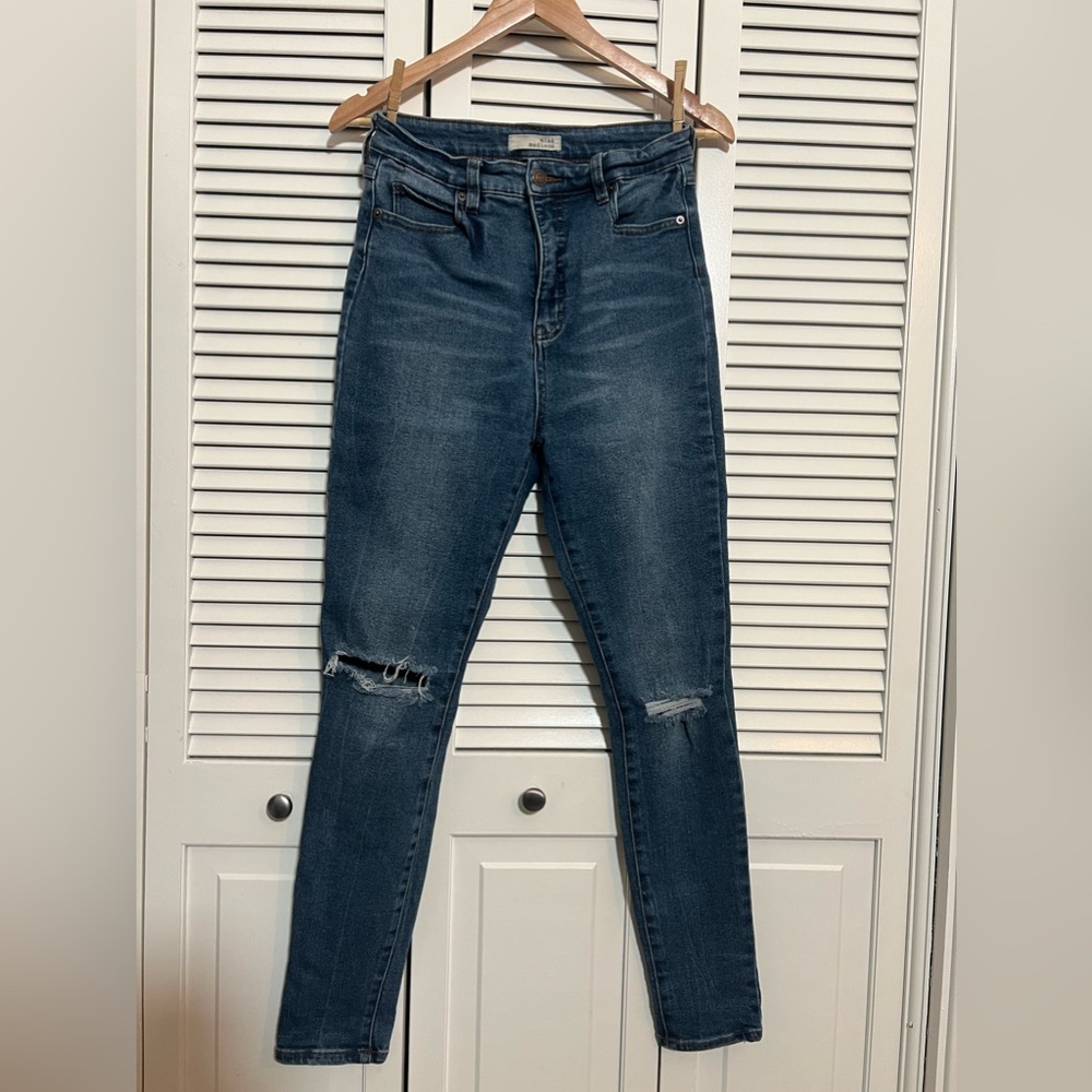 Mia and Madison Distressed High Waist Skinny Jeans